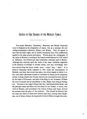 A Genealogical Sketch of One Branch of the Moseley Family by Edward Strong Moseley