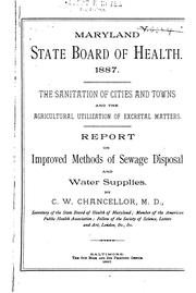 Cover of: The Sanitation of Cities and Towns and the Agricultural Utilization of ...