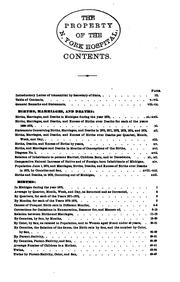 Cover of: Annual report relating to the registry and return of births, marriages, and deaths, in Michigan ...