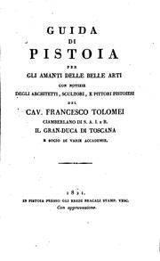 Cover of: Guida di Pistoia per gli amanti delle belle arti