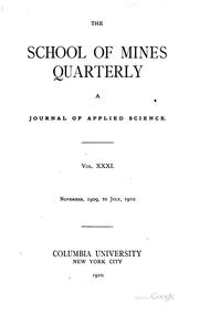 Cover of: The School of Mines Quarterly