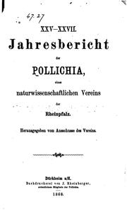 Jahresbericht der Pollichia by Pollichia (Association)