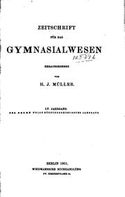 Cover of: Sokrates: Zeitschrift für das Gymnasialwesen by 