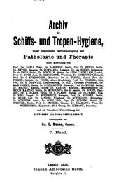 Archiv für Schiffs- und Tropen-hygiene by No name