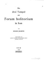 Cover of: Die drei Tempel am Forum Holitorium in Rom