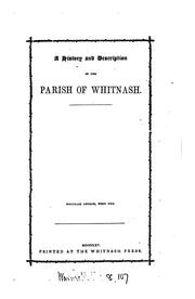 Cover of: A history and description of the parish of Whitnash by 