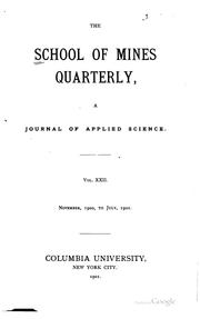 Cover of: The School of Mines Quarterly