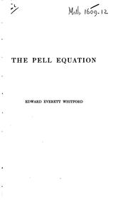 Cover of: The Pell Equation | 