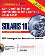 Cover of: Sun (R) Certified System Administrator for Solaris (TM) 10 Study Guide (Exams 310-200 & 310-202)