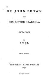 Cover of: Dr. John Brown and His Sister Isabella: Outlines