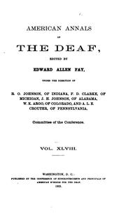 Cover of: American Annals of the Deaf