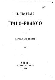 Cover of: Il trattato italo-franco