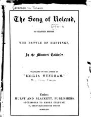 Cover of: The Song of Roland, as Chanted Before the Battle of Hastings