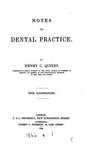 Cover of: Notes on Dental Practice