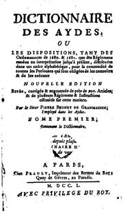 Cover of: dictionnaire des aydes