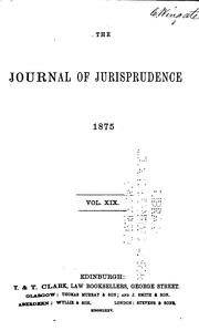 Cover of: The Journal of Jurisprudence