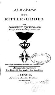 Cover of: Almanach der Ritter-orden