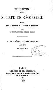 Cover of: Bulletin de la Société de géographie