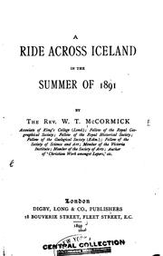 A Ride Across Iceland in the Summer of 1891 by William Thomas McCormick