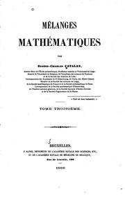 Cover of: Mélanges mathématiques: Vol.: 2