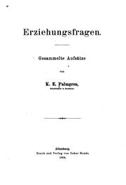 Cover of: Erziehungsfragen: Gesammelte Aufsätze