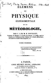 Cover of: Elémens de physique expérimentale et de météorologie