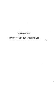 Chronique d'Étienne de Cruseau by Étienne de Cruseau