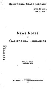 Cover of: News Notes of California Libraries