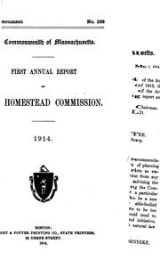 Cover of: Annual Report of the Homestead Commission by 