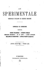 Cover of: Lo Sperimentale