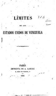 Cover of: Límites de los Estados Unidos de Venezuela