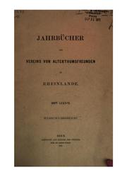 Cover of: Bonner Jahrbücher