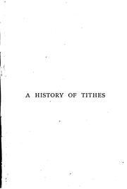 Cover of: A History of Tithes