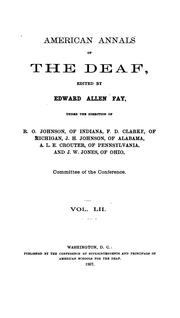 Cover of: American Annals of the Deaf