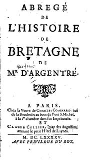 Cover of: Abregé de l'histoire de Bretagne