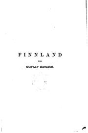 Cover of: Finnland, autorisirte übers. von C. Appel