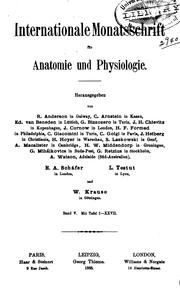 Cover of: Internationale Monatsschrift Für Anatomie und Physiologie by 