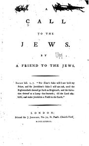 A Call to the Jews by No name