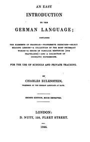 Cover of: An easy introduction to the German language