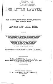Cover of: The Little Lawyer, Or, The Farmers