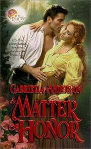 Cover of: A matter of honor