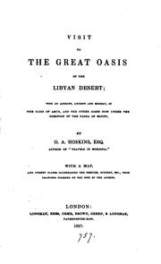 Cover of: Visit to the great oasis of the Libyan desert; with an account of the oasis of Amun, and the ... | 