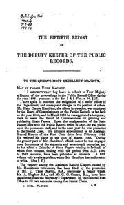 Cover of: Annual Report of the Deputy Keeper of the Public Records