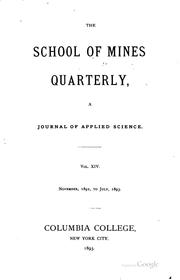 Cover of: The School of Mines Quarterly