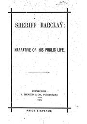 Cover of: Sheriff Barclay. (From 