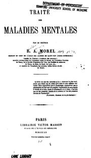 Cover of: Traité des maladies mentales