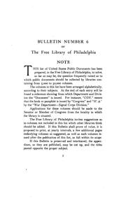 Cover of: Bulletin of the Free Library of Philadelphia