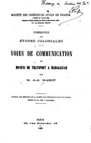 Cover of: Voies de communication et moyens de transport à Madagascar by 
