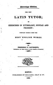 Cover of: New Latin Tutor ...