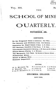 Cover of: The School of Mines Quarterly